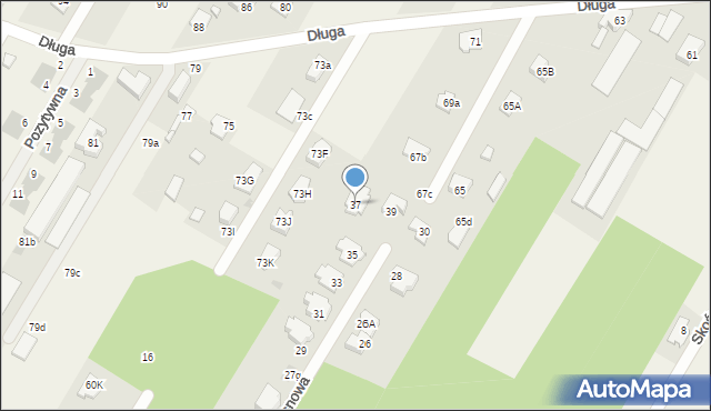 Borowa Góra, Sosnowa, 37, mapa Borowa Góra