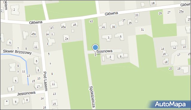 Borówiec, Sosnowa, 2, mapa Borówiec