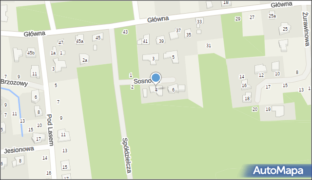 Borówiec, Sosnowa, 4, mapa Borówiec