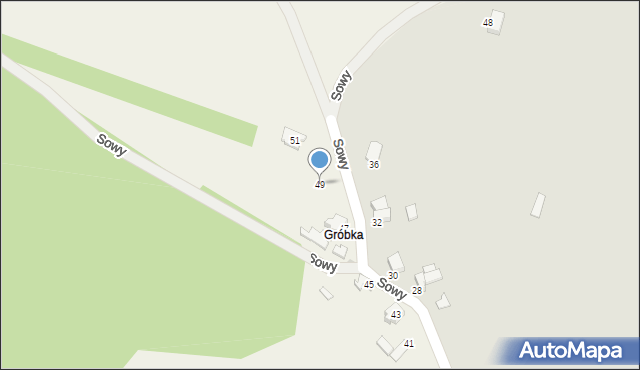 Borownica, Sowy-Visa Wincentego, 49, mapa Borownica