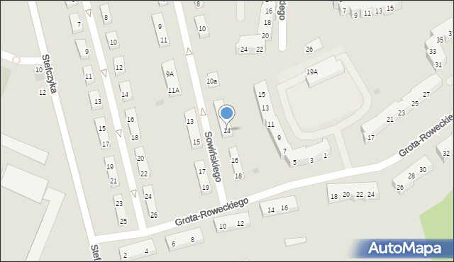Braniewo, Sowińskiego Józefa, gen., 14, mapa Braniewo
