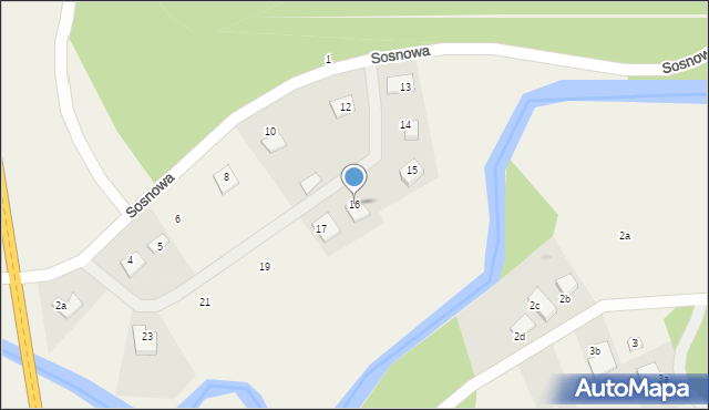 Bratian, Sosnowa, 16, mapa Bratian