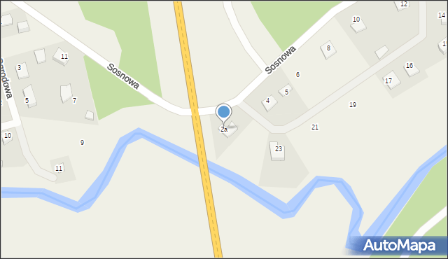 Bratian, Sosnowa, 2a, mapa Bratian