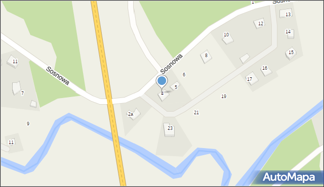 Bratian, Sosnowa, 4, mapa Bratian