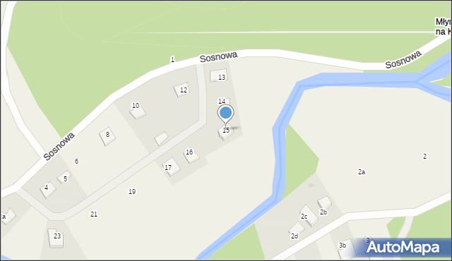 Bratian, Sosnowa, 15, mapa Bratian