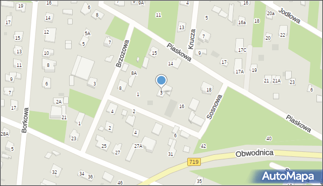 Brwinów, Sosnowa, 3, mapa Brwinów