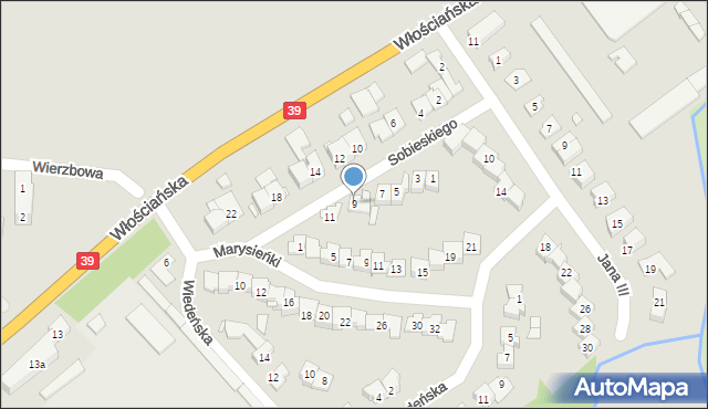 Brzeg, Sobieskiego Jakuba, 9, mapa Brzeg