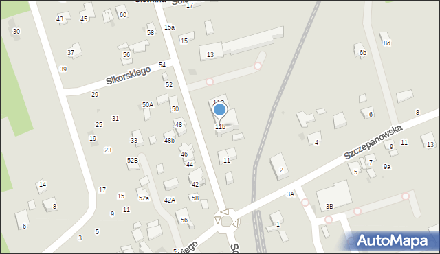 Brzesko, Solskiego Ludwika, 11b, mapa Brzesko