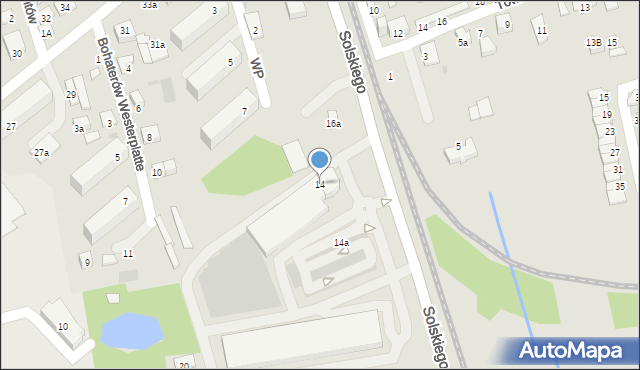 Brzesko, Solskiego Ludwika, 14, mapa Brzesko