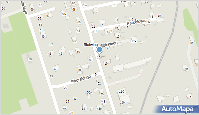 Brzesko, Solskiego Ludwika, 15a, mapa Brzesko