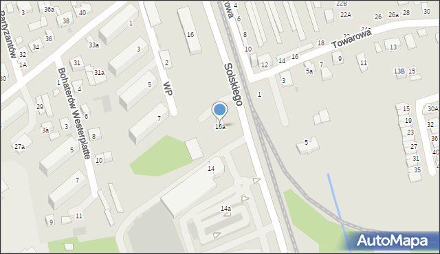 Brzesko, Solskiego Ludwika, 16a, mapa Brzesko