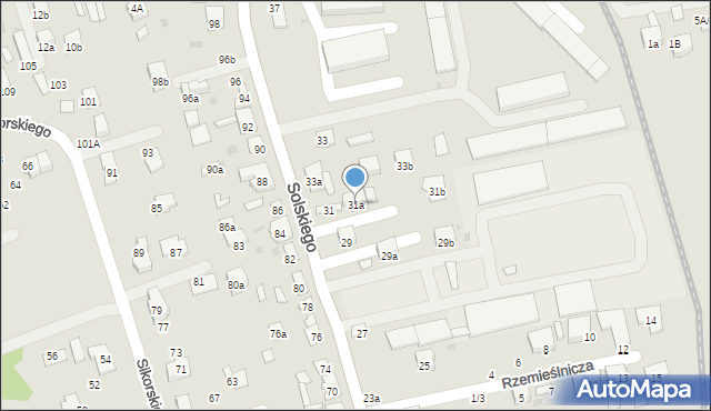 Brzesko, Solskiego Ludwika, 31a, mapa Brzesko
