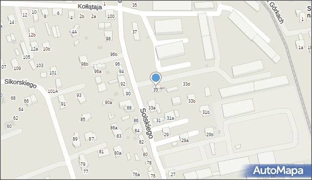 Brzesko, Solskiego Ludwika, 33, mapa Brzesko