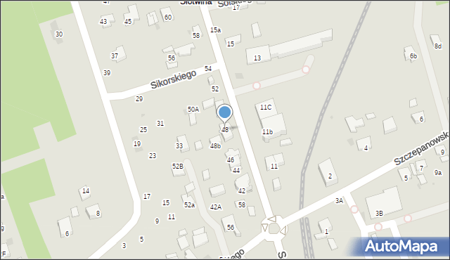 Brzesko, Solskiego Ludwika, 48, mapa Brzesko