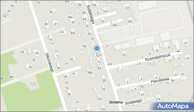 Brzesko, Solskiego Ludwika, 74, mapa Brzesko