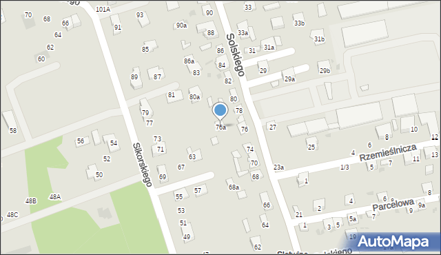 Brzesko, Solskiego Ludwika, 76a, mapa Brzesko