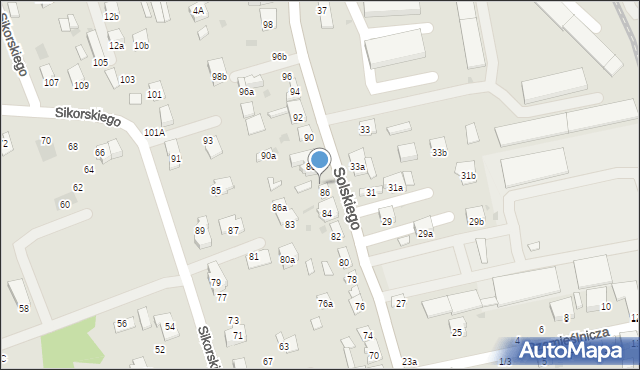 Brzesko, Solskiego Ludwika, 86b, mapa Brzesko