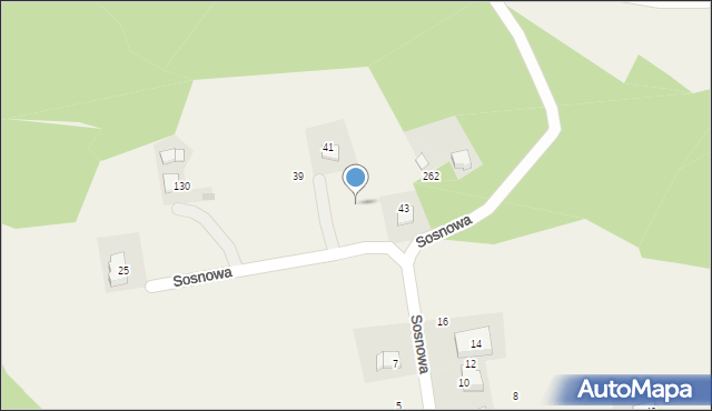 Brzoskwinia, Sosnowa, 41a, mapa Brzoskwinia