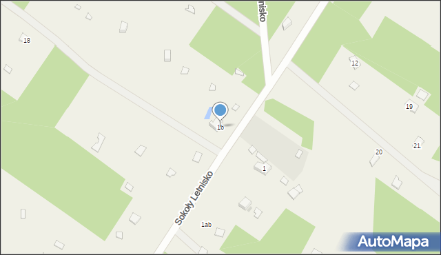 Brzóza, Sokoły Letnisko, 1b, mapa Brzóza