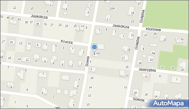 Brzoza, Sowia, 6, mapa Brzoza