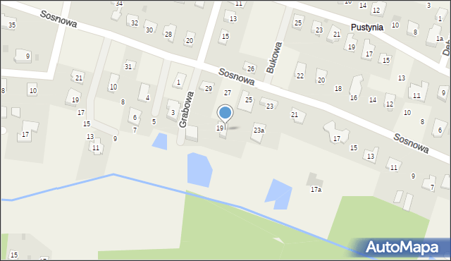 Brzozówka, Sosnowa, 19, mapa Brzozówka