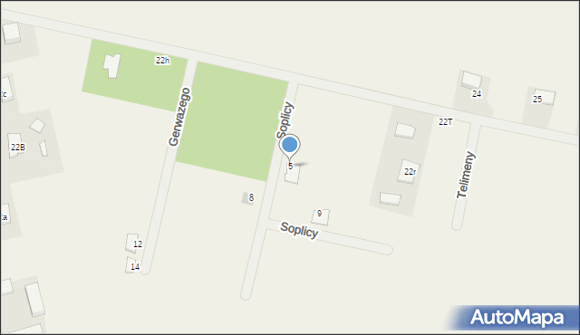 Budziszewko, Soplicy, 5, mapa Budziszewko