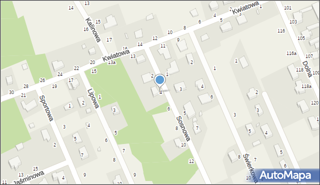 Bukowiec, Sosnowa, 4, mapa Bukowiec