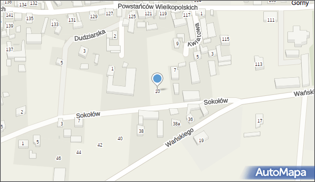 Bukówiec Górny, Sokołów, 10, mapa Bukówiec Górny