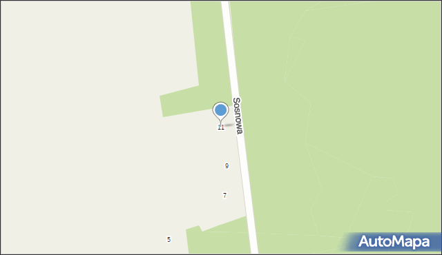 Burlaki, Sosnowa, 11, mapa Burlaki