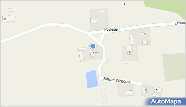 Buszkowy, Sójcze Wzgórze, 2, mapa Buszkowy