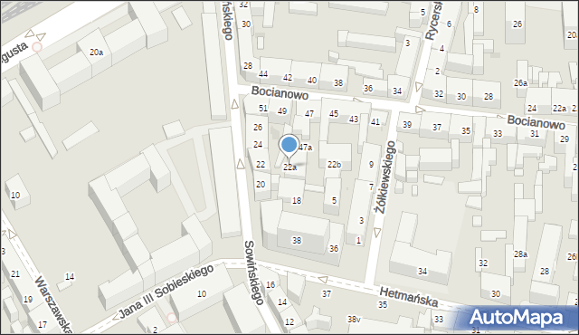 Bydgoszcz, Sowińskiego Józefa, gen., 22a, mapa Bydgoszczy