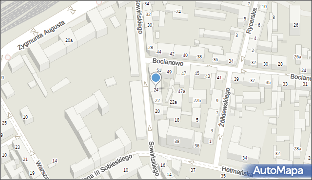 Bydgoszcz, Sowińskiego Józefa, gen., 24, mapa Bydgoszczy