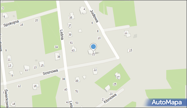 Cegłów, Sosnowa, 21, mapa Cegłów