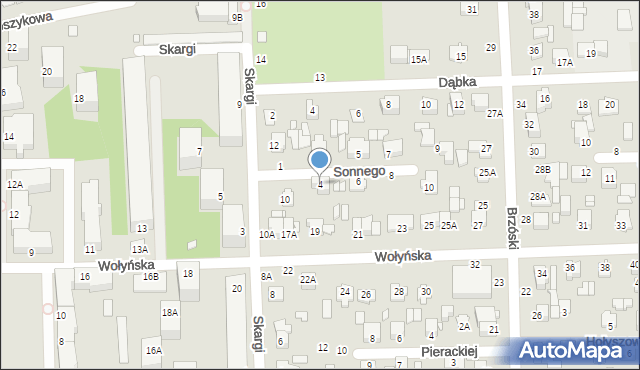 Chełm, Sonnego Stanisława, ks., 4, mapa Chełma