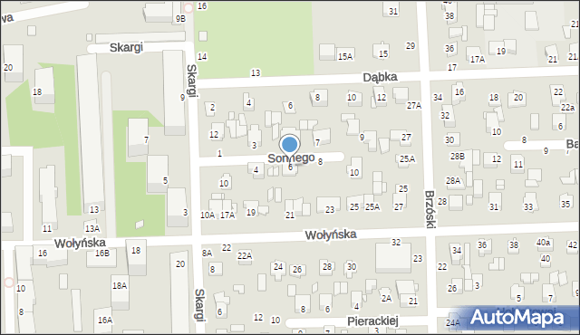 Chełm, Sonnego Stanisława, ks., 6, mapa Chełma