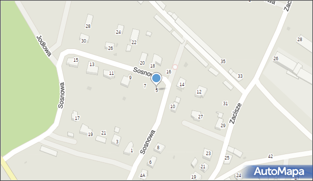 Chocianów, Sosnowa, 5, mapa Chocianów
