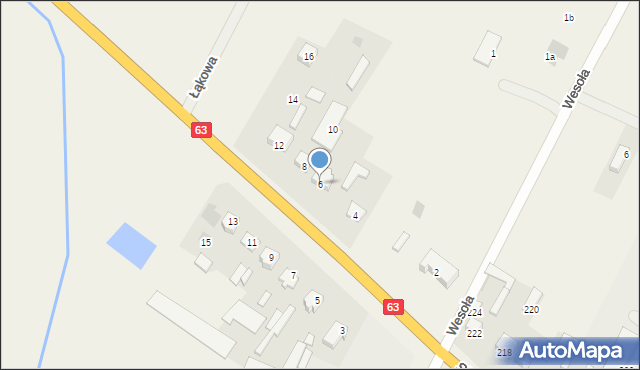 Chodów, Sokołowska, 6, mapa Chodów