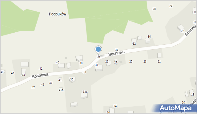 Chorowice, Sosnowa, 36, mapa Chorowice