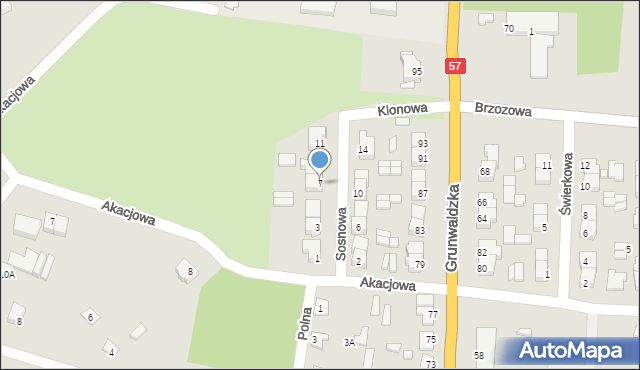 Chorzele, Sosnowa, 7, mapa Chorzele