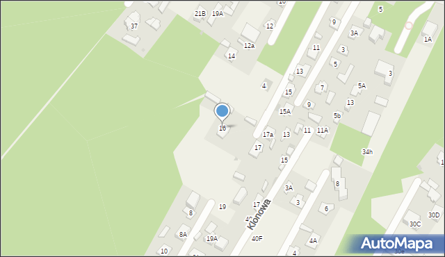 Chotomów, Sosnowa, 16, mapa Chotomów