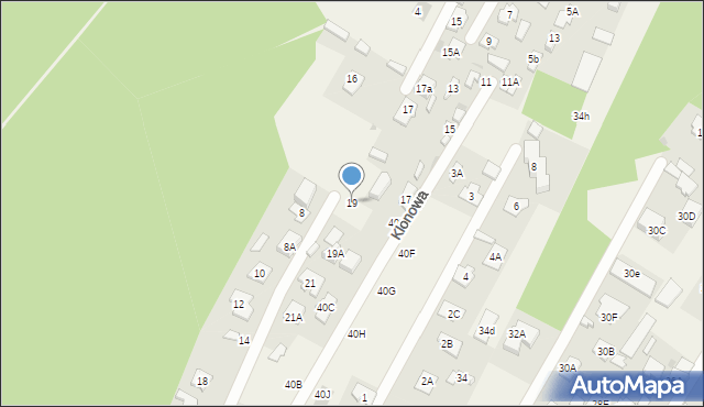 Chotomów, Sosnowa, 19, mapa Chotomów