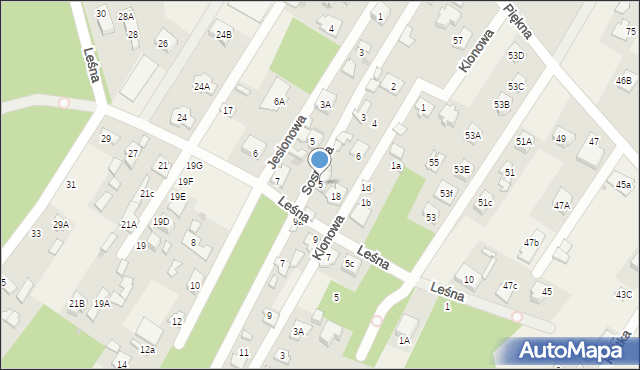 Chotomów, Sosnowa, 5, mapa Chotomów