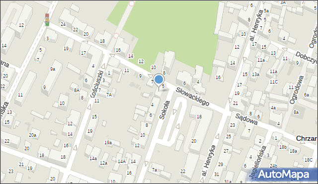 Chrzanów, Sokoła, 2, mapa Chrzanów