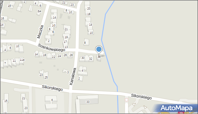 Chrzanów, Sosnkowskiego Kazimierza, gen., 38, mapa Chrzanów