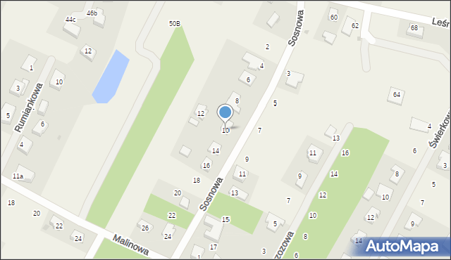 Chrząstawa Mała, Sosnowa, 10, mapa Chrząstawa Mała