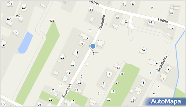 Chrząstawa Mała, Sosnowa, 5, mapa Chrząstawa Mała