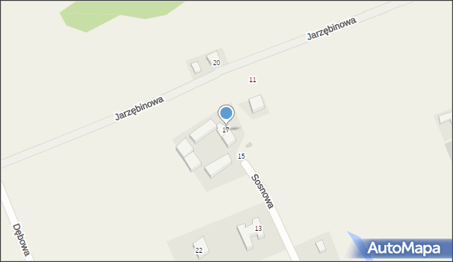 Chwalęcice, Sosnowa, 17, mapa Chwalęcice