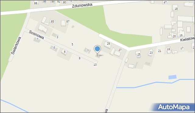 Chwaliszew, Sosnowa, 9, mapa Chwaliszew