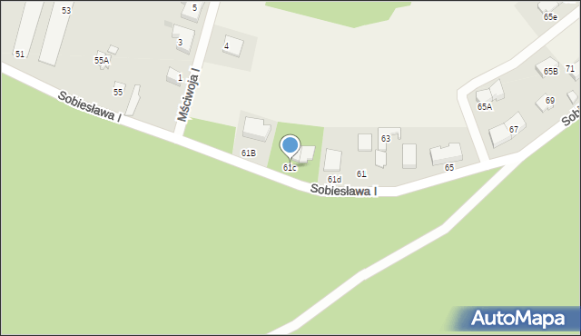 Chwaszczyno, Sobiesława I, 61c, mapa Chwaszczyno