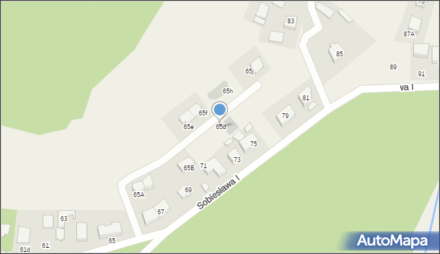 Chwaszczyno, Sobiesława I, 65d, mapa Chwaszczyno